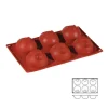 Moule silicone 6 demi-sphères-Cerf Dellier New