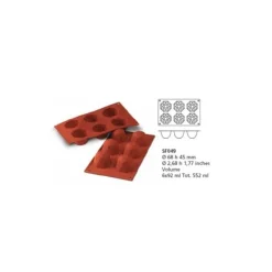 Moule silicone 6 grands diamants-Cerf Dellier New