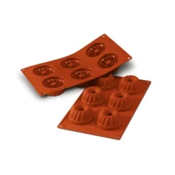Moule silicone 6 mini kouglofs-Cerf Dellier New