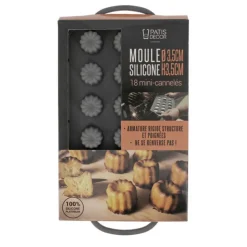Moule Silicone 18 mini-cannelés 3,5 cm-Cerf Dellier Hot