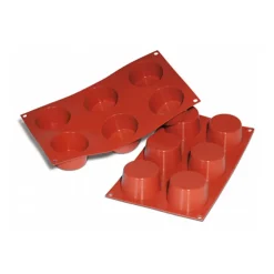 Moule silicone 6 muffins moyens Ø68 mm-Cerf Dellier New
