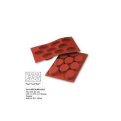 Moule silicone 9 ovales 70x50 mm-Cerf Dellier New