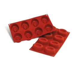 Moule silicone 8 savarins ovales-Cerf Dellier New