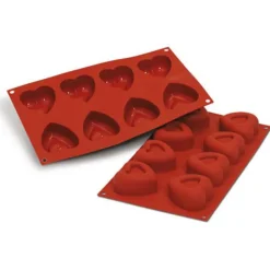 Moule silicone 8 savarins coeurs-Cerf Dellier Best