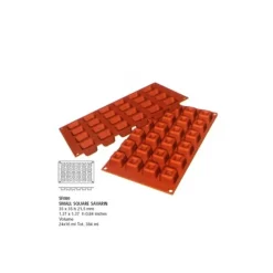 Moule silicone mini savarins carrés-Cerf Dellier Hot
