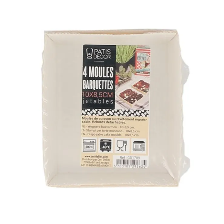 Moules de cuisson jetables (x4)-Cerf Dellier New
