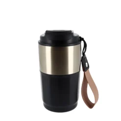 Mug isotherme noir et or - 450 ml-Cerf Dellier Clearance