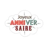 Nuages azyme Joyeux Anniversaire (x32)-Cerf Dellier Discount