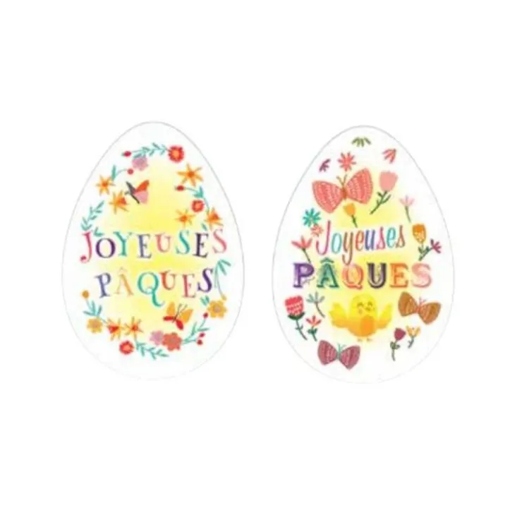 Oeufs azyme Joyeuses Pâques assortis (x24)-Cerf Dellier Online