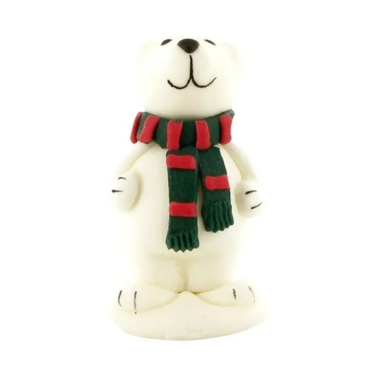 Ours comestible Polaire Blanc écharpe 6 cm-Cerf Dellier