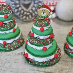 Ourson avec bonnet de Noël sur pique (x50)-Cerf Dellier Hot