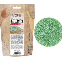 Paillettes comestibles vertes 300 g-Cerf Dellier Online