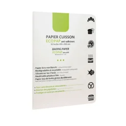 Papier de cuisson EcoPap anti-adhérent 40 x 30 cm (x 50 feuilles)-Cerf Dellier Best