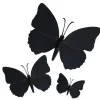Papillons noirs aimantés assortis (x3)-Cerf Dellier New