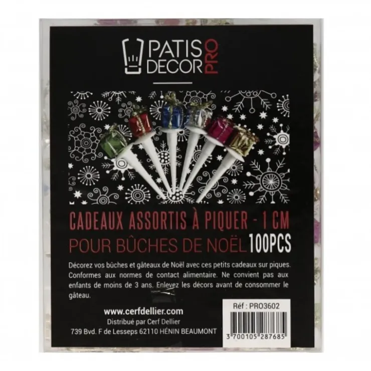 Paquets cadeau assortis 1 cm (x100)-Cerf Dellier
