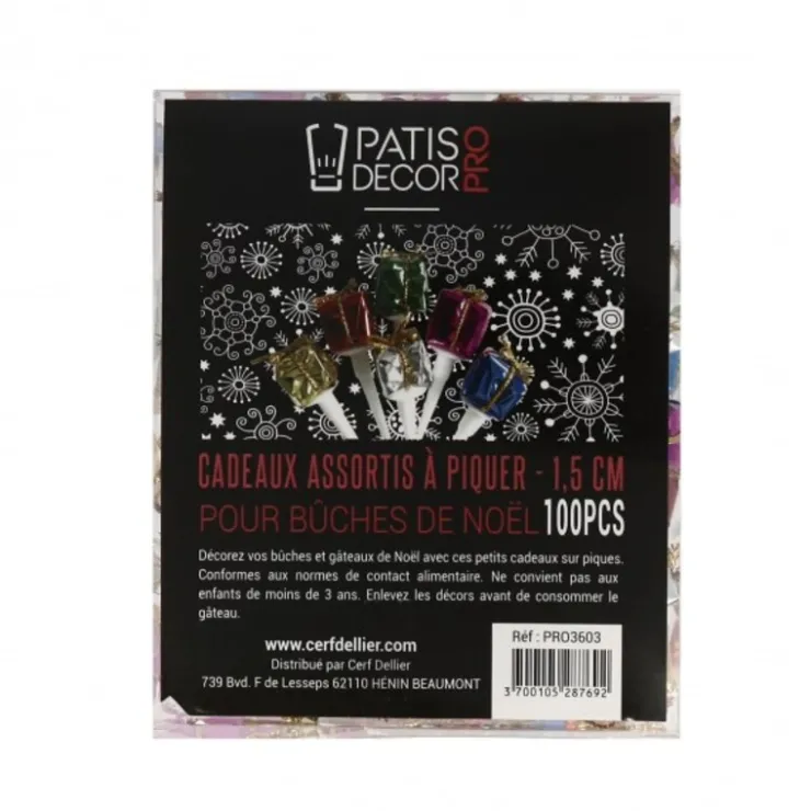 Paquets cadeau assortis 1,5 cm (x100)-Cerf Dellier Discount