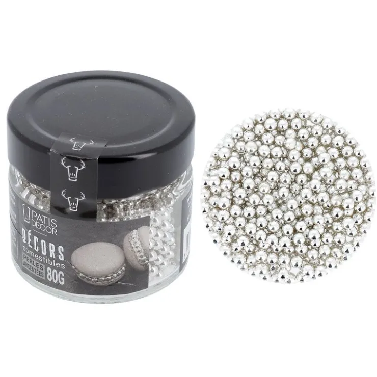 Perles argentées comestibles-Cerf Dellier Clearance
