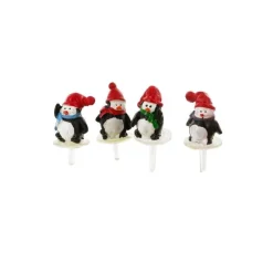 Pingouins assortis sur pique (x30)-Cerf Dellier New