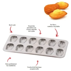 Plaque à 12 madeleines en fer blanc Gobel-Cerf Dellier Online