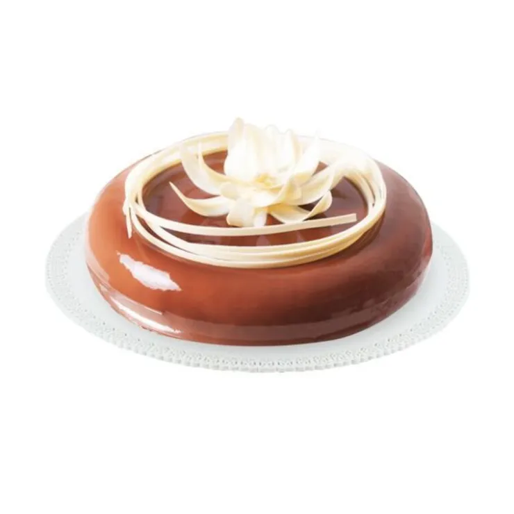 Plateau dentelle rond blanc-Cerf Dellier Hot