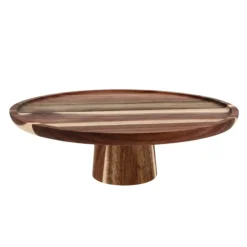 Plateau en bois H 10,5 cm Ø26 cm-Cerf Dellier Discount