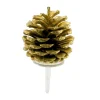 Pommes de pin dorées sur pique (x30)-Cerf Dellier Outlet