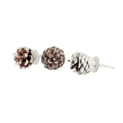 Pommes de pin givrées sur pique (x30)-Cerf Dellier Outlet