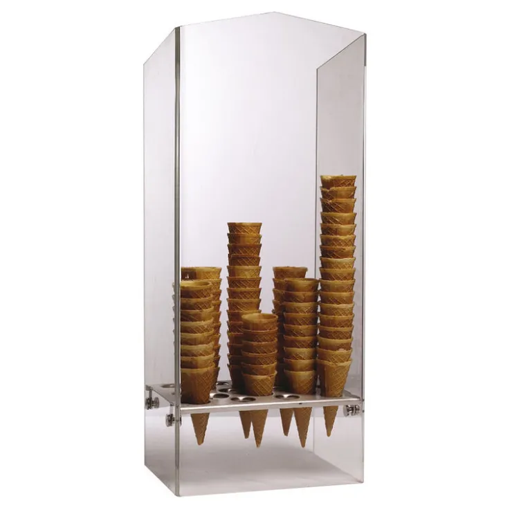 Porte-cornets à glace plexiglass 6 trous 31 mm et 12 trous 26 mm-Cerf Dellier Best