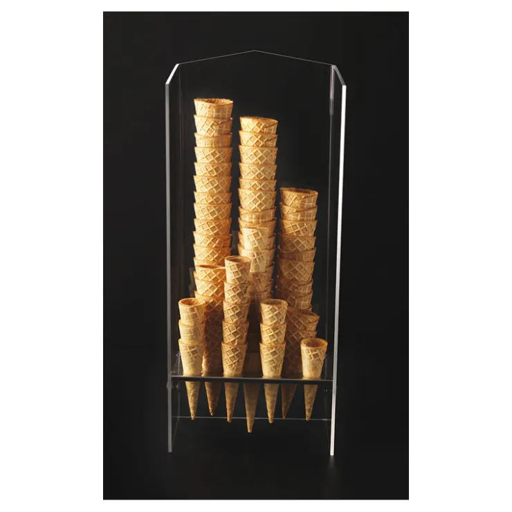 Porte-cornets à glace plexiglass 6 trous 31 mm et 12 trous 26 mm-Cerf Dellier Best