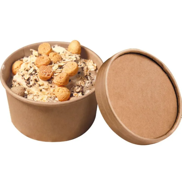 Pot à glace 125 ml avec couvercle (x 8)-Cerf Dellier Clearance