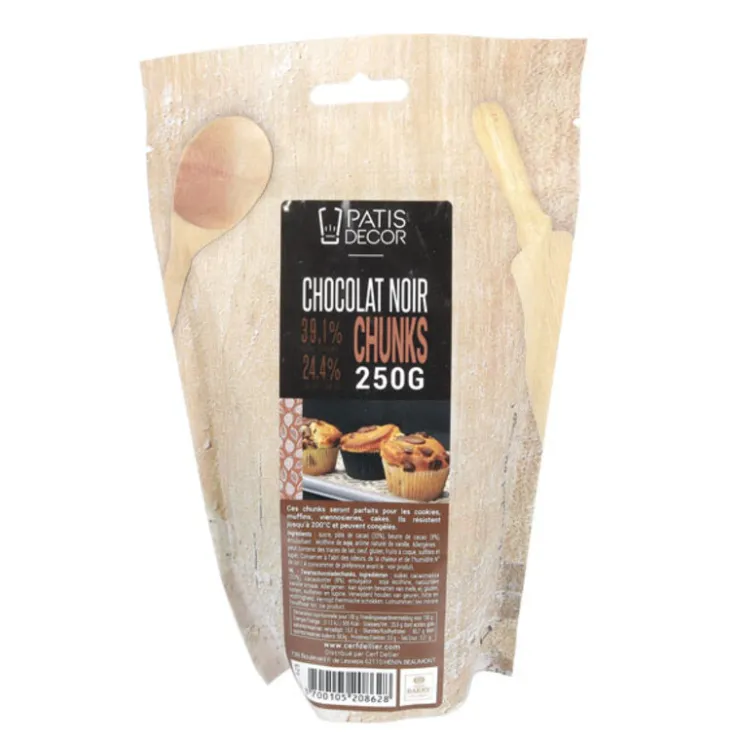 Pépites de chocolat noir chunks Barry 250 g-Cerf Dellier New