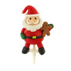 Père Noël debout résine sur pique-Cerf Dellier New