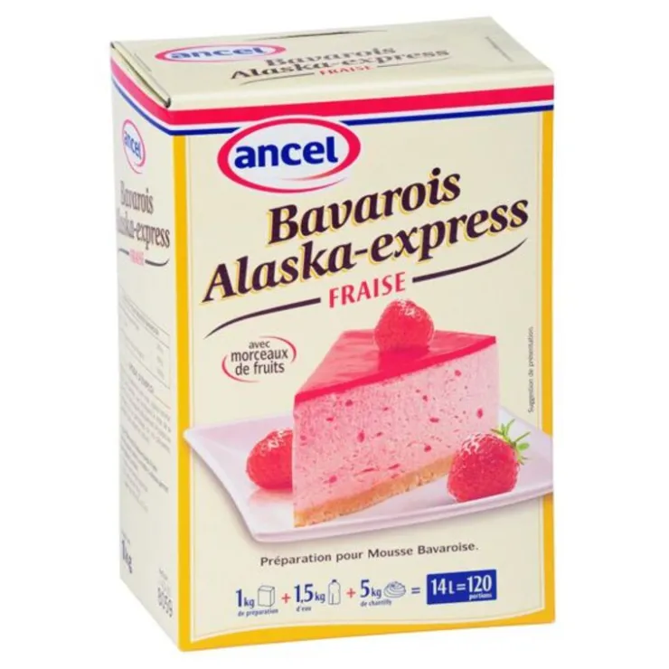 Préparation bavarois fraise Alaska Express 1 kg-Cerf Dellier Online