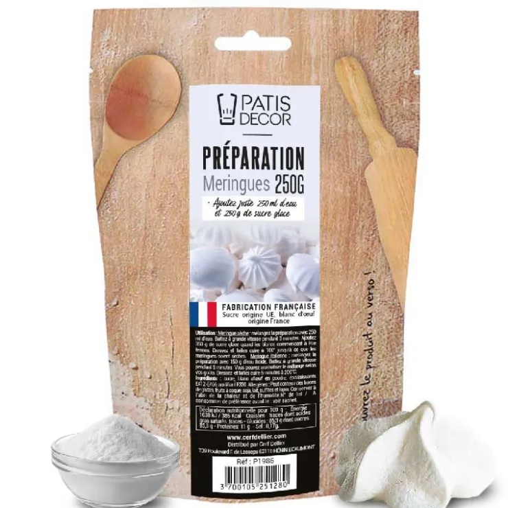 Préparation pour meringue 250 g-Cerf Dellier Discount