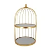 Présentoir cage à oiseaux doré 2 étages Patisdécor 25 cm-Cerf Dellier Best