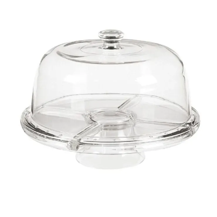 Présentoir cloche à gâteau sur pied 28 cm-Cerf Dellier Hot
