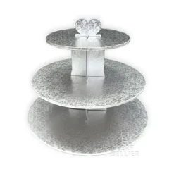 Présentoir cupcakes argent rond-Cerf Dellier Online