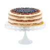 Présentoir gâteau blanc broderie Ø 35 cm-Cerf Dellier