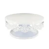 Présentoir gâteau blanc broderie Ø 15 cm-Cerf Dellier Outlet