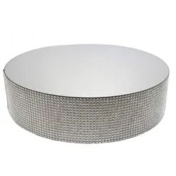 Présentoir gâteau effet miroir et contour en strass 35 cm-Cerf Dellier Clearance