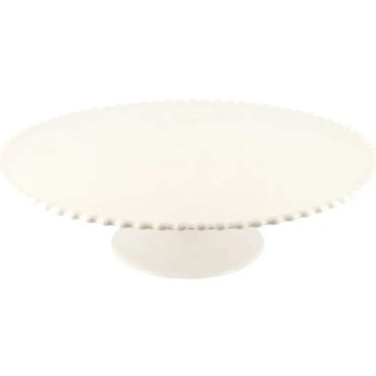 Présentoir gâteau en céramique perles 31 cm-Cerf Dellier New