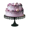Présentoir gâteau noir broderie Ø 35 cm-Cerf Dellier Outlet