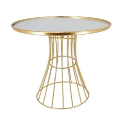 Présentoir gâteaux miroir doré 25 cm-Cerf Dellier Discount
