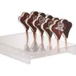 Présentoir transparent pour 24 sucettes glacées 36x16,5 cm-Cerf Dellier