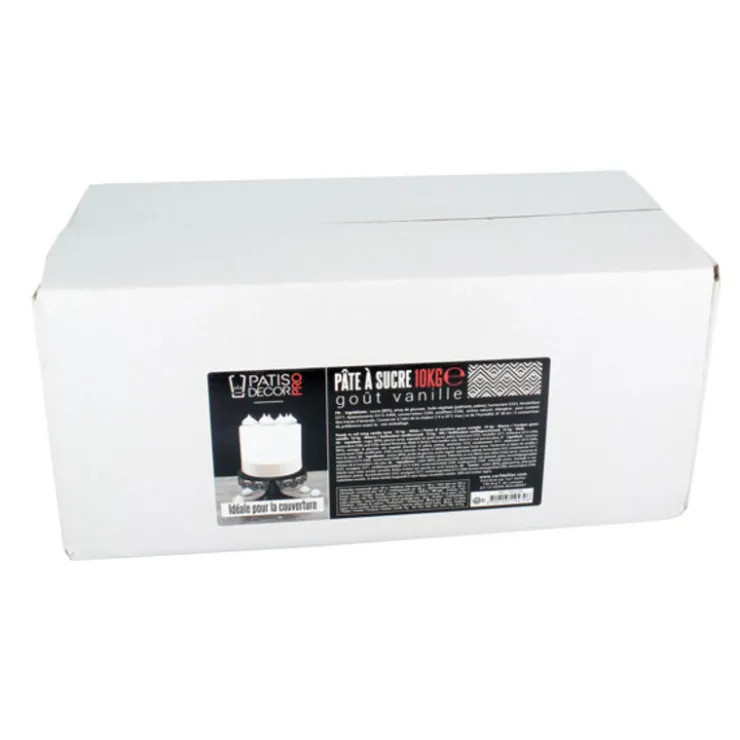 Pâte à sucre blanche arôme vanille 10 kg-Cerf Dellier