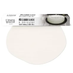 Pâte à sucre blanche étalée-Cerf Dellier