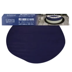 Pâte à sucre bleu marine étalée - DDM 06/24-Cerf Dellier Hot