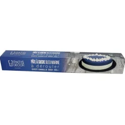 Pâte à sucre bleu marine étalée - DDM 06/24-Cerf Dellier Hot