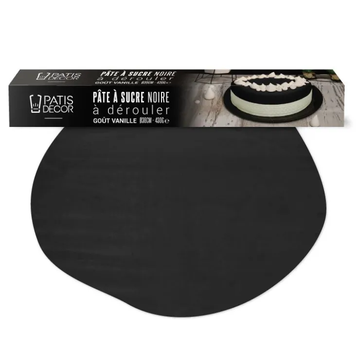 Pâte à sucre noire étalée-Cerf Dellier Hot
