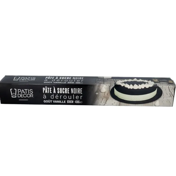 Pâte à sucre noire étalée-Cerf Dellier Hot